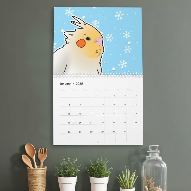 Pop Art Birds Vol. 3 Vibrant Cockatiel Hummingbird Calendar (2025 Birds calendar vol.3 fun vibrant avian pop art including cockatiel, hummingbird, owl, chickadee)