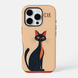 Pop Art Black Cat iPhone 16 Pro Case
