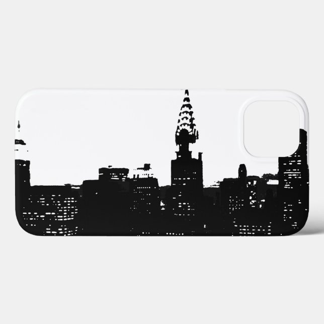 Pop Art Black White NY Manhattan Case-Mate iPhone Case (Back (Horizontal))