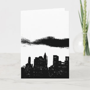 Pop Art Black White NYC New York City Card