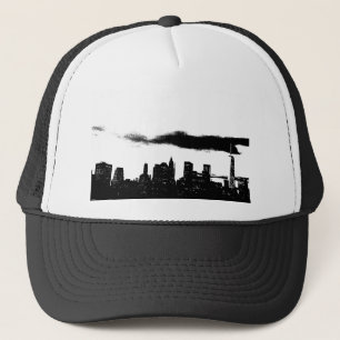 Pop Art Black White NYC New York City Trucker Hat