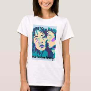 Pop Art   Blue Green and Cyan   Whisper T-Shirt