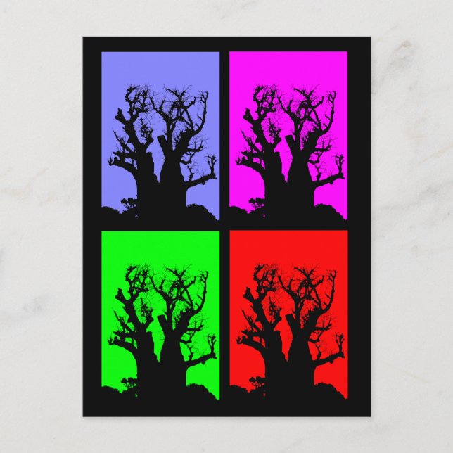 Pop Art Boab Tree Postcard (Front)