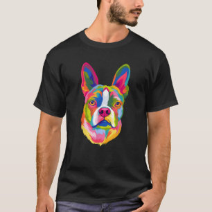Pop Art Boston Terrier Lover Gift Men Women Dog Te T-Shirt