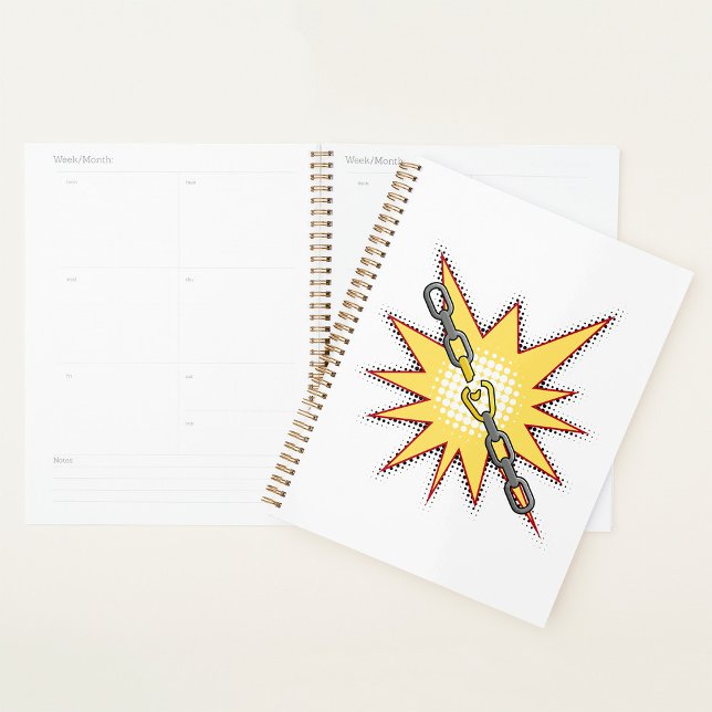 Pop Art Broken Chain Explosion Bold Comic Style  Planner (Creator Uploaded)