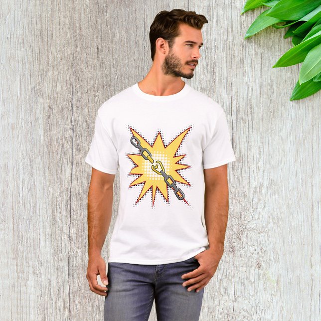 Pop Art Broken Chain Explosion Bold Comic Style  T-Shirt (Creator Uploaded)