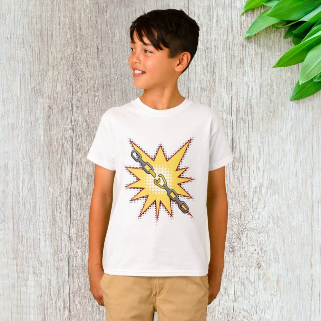 Pop Art Broken Chain Explosion Bold Comic Style  T-Shirt (Creator Uploaded)