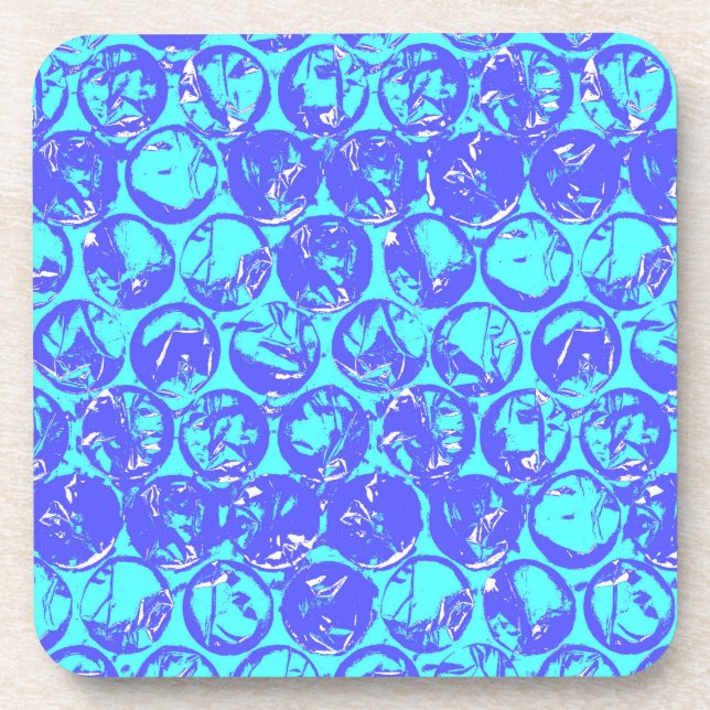 Pop art bubble wrap coaster (Front)