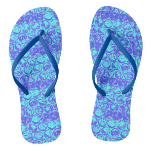 Pop art bubble wrap flip flops