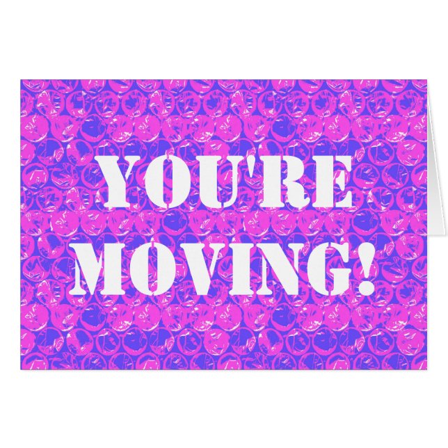 Pop art bubble wrap housewarming card (Front Horizontal)