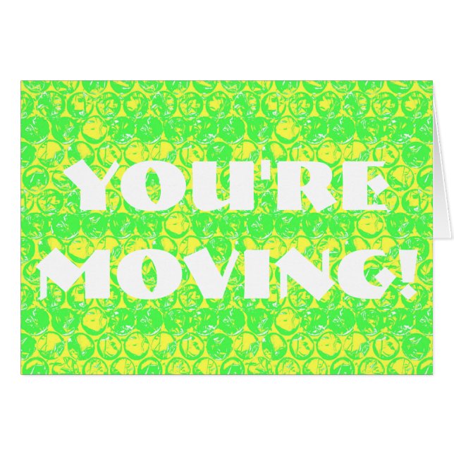Pop art bubble wrap housewarming card (Front Horizontal)