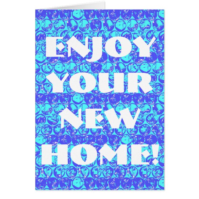 Pop art bubble wrap housewarming card (Front)