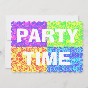 Pop art bubble wrap housewarming party invitation