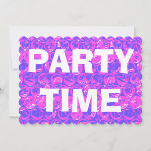 Pop art bubble wrap housewarming party invitation