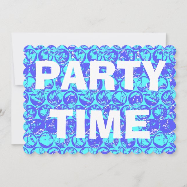 Pop art bubble wrap invitation (Front)