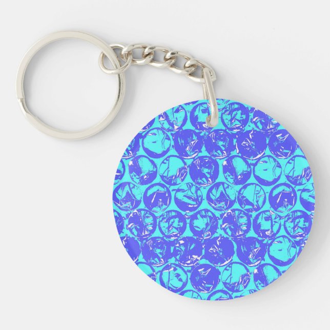 Pop art bubble wrap key ring (Front)