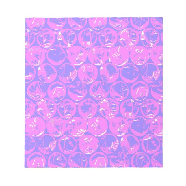 Pop art bubble wrap notepad (Front)