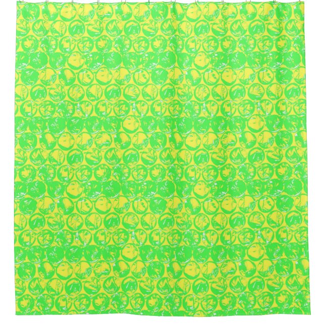 Pop art bubble wrap shower curtain (Front)