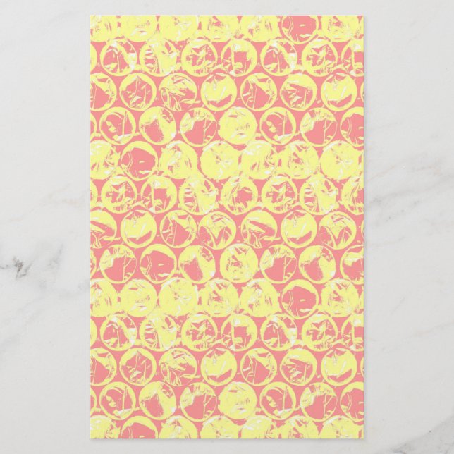 Pop art bubble wrap stationery (Front)
