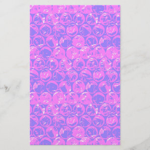 Pop art bubble wrap stationery