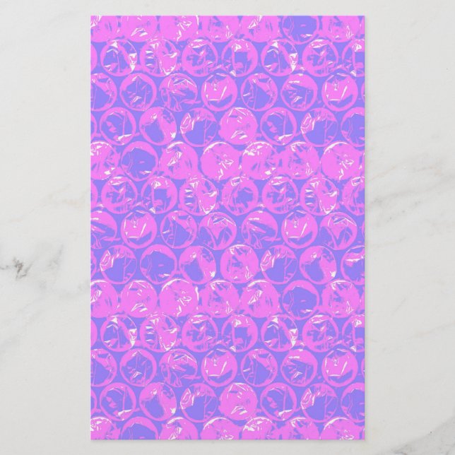 Pop art bubble wrap stationery (Front)