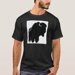 Pop Art Buffalo Bison Silhouette T-Shirt