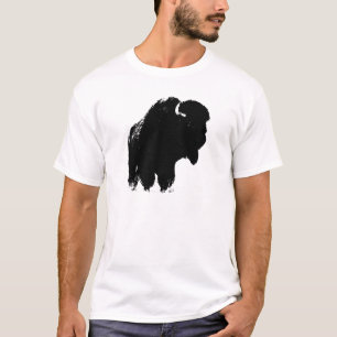 Pop Art Buffalo Bison Silhouette T-Shirt