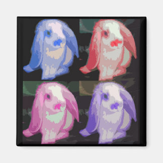 pop art bunnies magnet