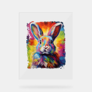 Pop Art Bunny Rabbit Acrylic Sign