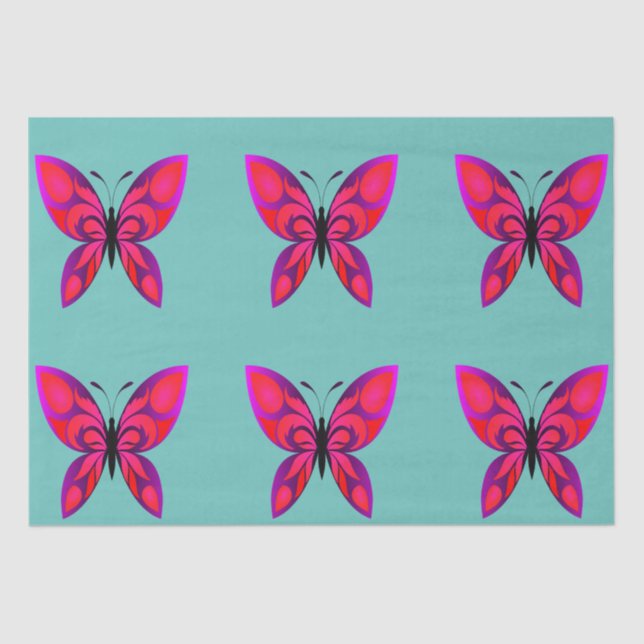 Pop Art Butterfly Tissue Paper (Front)