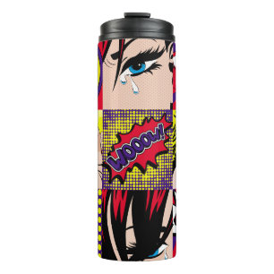 Pop art Card Illustrationart,pop,beautiful,comic,d Thermal Tumbler