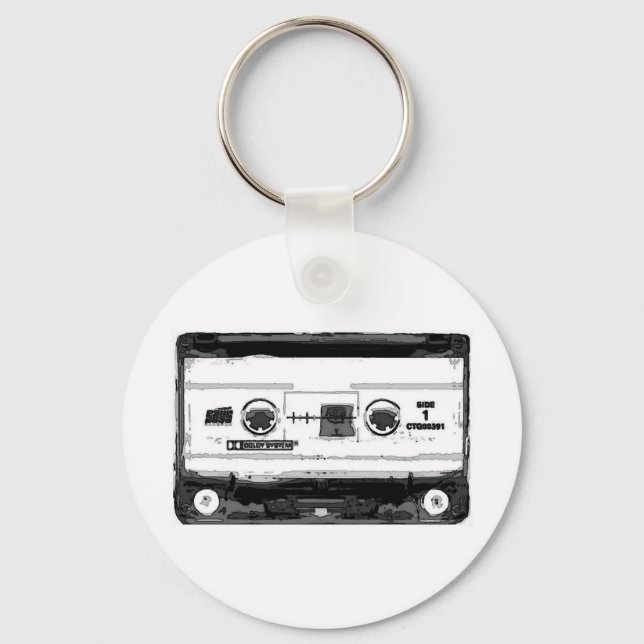 Pop Art Cassette Key Ring (Front)