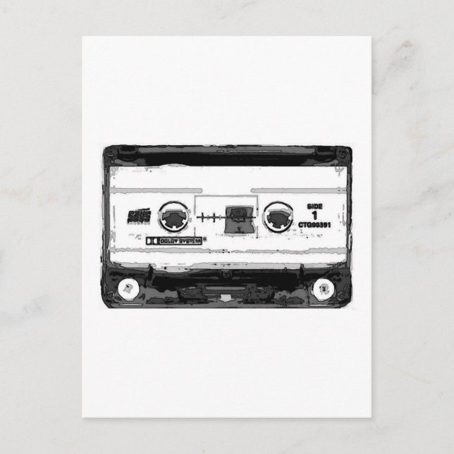 Pop Art Cassette Postcard (Front)