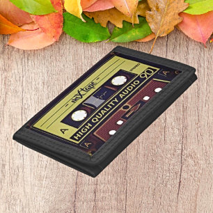 Pop Art Cassette Tape Trifold Wallet – Retro Vibes