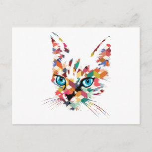 POP ART CAT POSTCARD