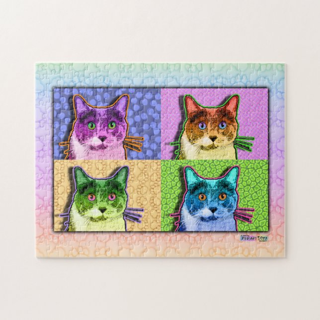 Pop Art Cat Puzzle (Horizontal)