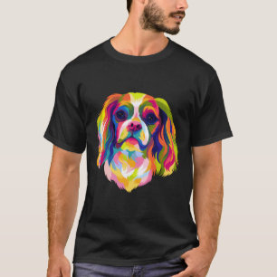 Pop Art Cavalier King Charles Spaniel Cute Dog Lov T-Shirt