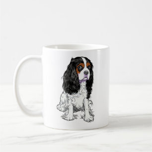Pop Art Cavalier King Charles Spaniel Dog Graphic Coffee Mug