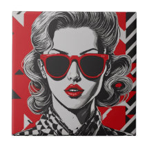 Pop art chic portrait of a woman