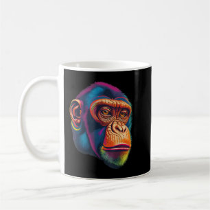 Pop Art Chimpanzee Chimp Animal Monkey Face Ape Mo Coffee Mug