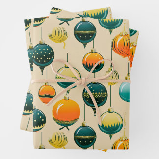 Pop Art Christmas Baubles Wrapping Paper