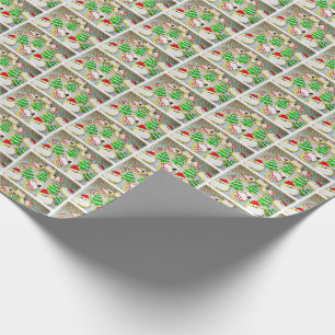 Pop Art Christmas Cookies Wrapping Paper