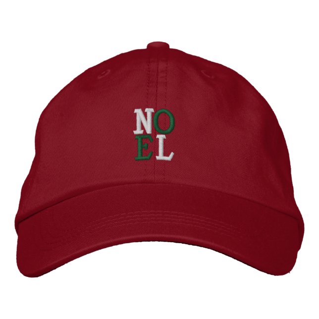 Pop Art Christmas NOEL Embroidered Hat (Front)