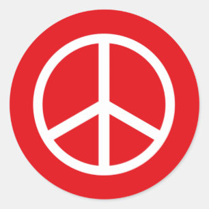Pop Art Christmas PEACE Classic Round Sticker