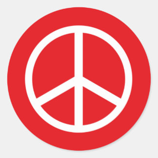 Pop Art Christmas PEACE Classic Round Sticker