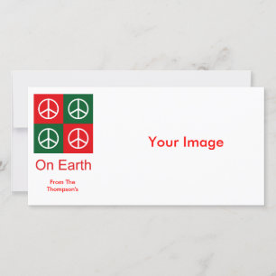 Pop Art Christmas PEACE Holiday Card