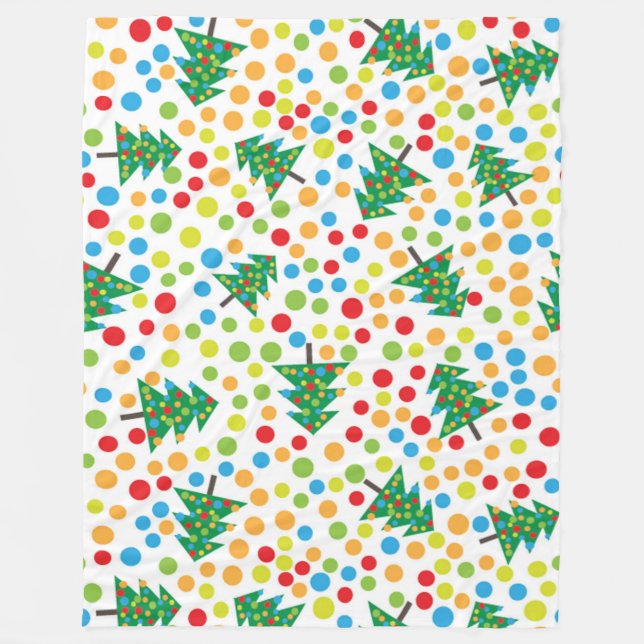 pop art christmas tree blanket (Front)