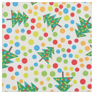 pop art christmas tree fabric