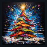 Pop Art Christmas Tree Poster<br><div class="desc">A pop art style design featuring a Christmas tree</div>