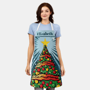Pop Art Christmas Tree Signature Chef Apron